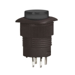 Бутон задържащ, подсветка, М16, OFF-ON, SPST, 3A/250V, LED бял