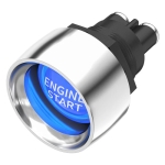 Бутон незадържащ с подсветка М22, SPST, OFF-(ON), 50A/12V DC, СИН