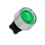 Бутон незадържащ с подсветка М22, SPST, OFF-(ON), 50A/12V DC, ЗЕЛЕН