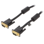 Кабел VGA DB15 HD мъжки, DB15 HD мъжки, коаксиален, 2 м