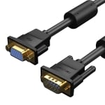 Кабел VGA DB15 HD мъжки, DB15 HD женски, коаксиален, 5 м
