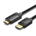 Кабел DisplayPort мъжки 1.2V, HDMI 19 мъжки 2.0V, 4K Ultra HD 3840x2160p @ 60Hz, 1.5 м