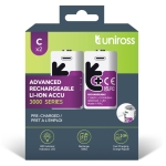 Батерия UNIROSS C 1.5V, 3000 mAh, Li-ION, USB C