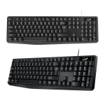 Клавиатура Genius KB-117 Black, MMedia+AI, Round-cut, Spill-Resistant