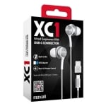 Слушалки тапи Maxell EB-XC1 Type-C + USB-A Adapter, Mic, 348532, White