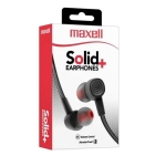 Слушалки тапи Maxell Solid+ SIN-8 TOKYO Black, MP3+Mic, 348347
