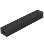 USB 3.0 Hub 7 Port ORICO H7013-U3-AD, Adapter, Black