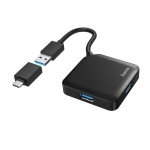 USB 3.2 Gen 1 Hub 4 Port + Type-C Adapter HAMA 200116