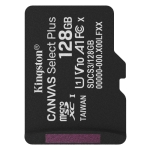 Карта памет 128GB MicroSD-XC KINGSTON Canvas Select Plus Gen3=150MBps, A1 U1 V10 Class10