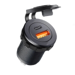 Зарядно устройство за панел CAR-USB-A/C-BL, USB A QC 3.0, USB C