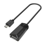 Кабел USB 2.0 OTG MicroB-A M-F, Slim