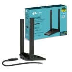 Безжичен адаптер TP-LINK WL-AC1300 USB3.0 + 2 Ant. /Archer T4U+