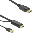 Кабели HDMI to DisplayPort+USB M-M DeLock 2m, 4K=30Hz, 85964