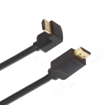 Кабел HDMI v2.0 M-M 2m VENTION, L-Plug ato 90 Degree, 4K=60Hz, 18 Gbps, GP, AARBH