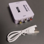 Конвертор 3xRCA (3 бр. чинч, аудио+видео) към HDMI, USB-захранващ кабел, AV2HDMI