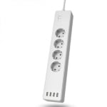 Умен Разклонител SMART Wi-Fi HAMA x4, 4xUSB, бял цвят, 1.8м., 176574
