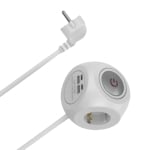 HAMA Power Cube x3+2xUSB+2xType-C 1.4m White, 223195