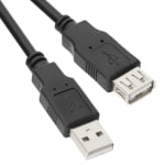 Кабел USB 2.0  A M/F 3m Black