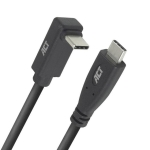 USB3.0 Type-C cable M-M I-L Plugs (Straight-Angled 90°) ACT 1m 60W, 4K=60Hz, 10 Gbps,  AC7471