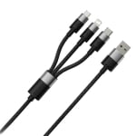 Кабел USB 2.0 Type A to Type-C+Micro+iPhone Baseus 3-in-1, Data+Fast Charging 5V 3.5A, 1.2m, CAXS000001