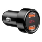 Car Lighter 2xUSB Charger+LED Baseus 12-24V 45W, CCMLC20A-01