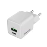 USB A QC3.0=18W + Type-C PD=20W Fast GaN Charger CANYON CNS-CUW20AC, White