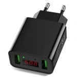 Зарядно устройство WB-UC066, 5V/2.1A, 2x USB port, LED