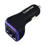 Зарядно за автозапалка Car 2xUSB+Type-C Charger CANYON 2.4A, CNE-CCA08PU