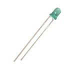 LED 3 мм MUB-30632(A), GaP 565nm 200mcd, ЗЕЛЕН прозрачен