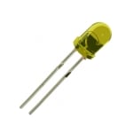 LED 5 мм MUB-50532(A), GaAsP 590nm 300mcd, ЖЪЛТ прозрачен