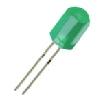 LED 8х8 мм L-803GD, GaP 570nm 10mcd 130deg, ЗЕЛЕН дифузен