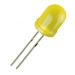 LED 10 мм MLL-100531, GaAsP/GaP 585nm 30mcd, ЖЪЛТ дифузен