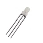 LED 3 мм MDC-30254 /3P/, GaP 700/565nm 2/5mcd, ЧЕРВЕН/ЗЕЛЕН дифузен