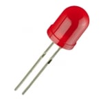 LED мигащ 10 мм MBL-100031, GaAlAs 660nm 20mcd, ЧЕРВЕН дифузен