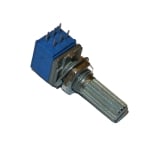 Потенциометър въртящ 9.5x11мм/М7мм, 2x20 Kohm, платка