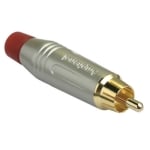 RCA мъжки, кабелен, AMPHENOL ACPR-SRD, ЧЕРВЕН