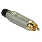 RCA мъжки, кабелен, AMPHENOL ACPR-SBK, ЧЕРЕН