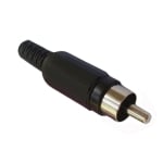 RCA мъжки, кабелен, PVC, ЧЕРЕН