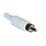 RCA мъжки, кабелен, PVC, БЯЛ