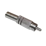 RCA мъжки, кабелен, МЕТАЛ (10.5х19 мм), ЧЕРЕН