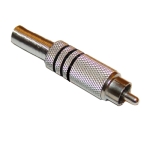 RCA мъжки, кабелен, МЕТАЛ (12х27 мм), ЧЕРЕН
