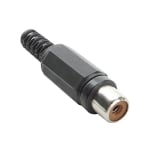 RCA женски, кабелен, PVC, ЧЕРЕН
