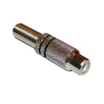 RCA женски, кабелен, МЕТАЛ (10.5х19 мм), ЧЕРЕН