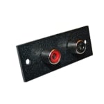 RCA женски 1х2P, панелен, PVC основа