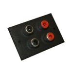 RCA женски 2х2P, панелен, PVC основа