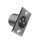 Съединител XLR 3P, мъжки, панелeн