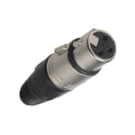 Съединител XLR 3P, женски, кабелeн, PVC капачка, L=71 мм