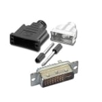 Съединител DVI (24+5) мъжки, кабелен