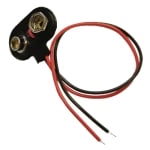 Букса за 9V (6F22) батерия, с кабел 150 мм
