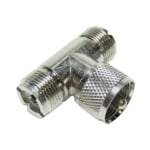 Преход UHF мъжки, 2х UHF женски